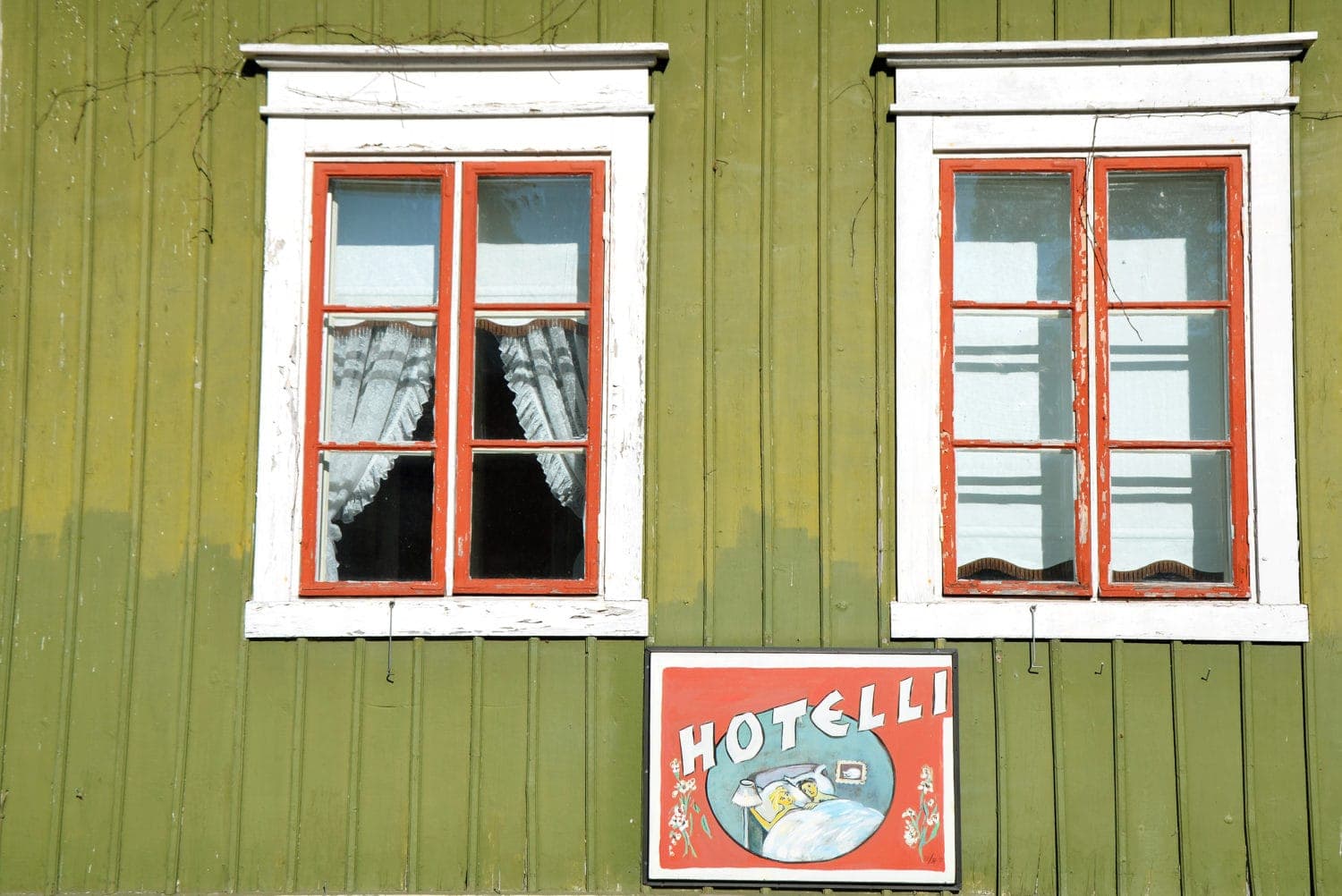 Fenster auf Hotelfenster