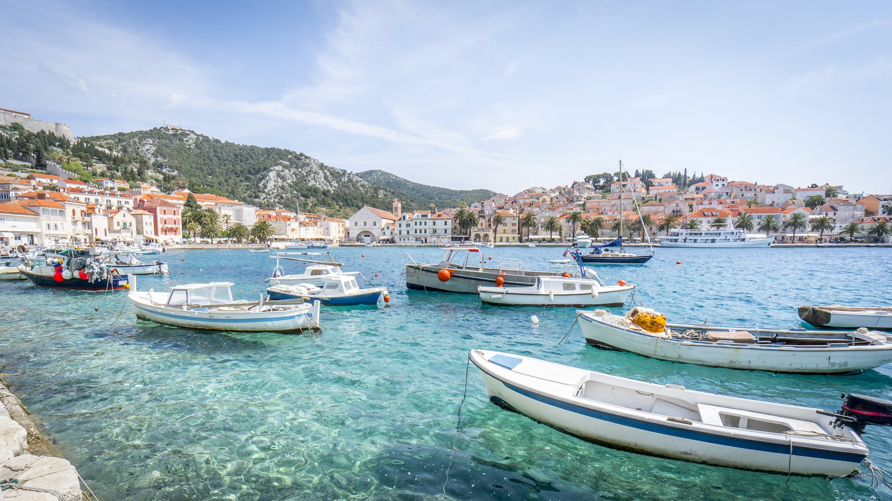 Hafen in Hvar, Kroatien