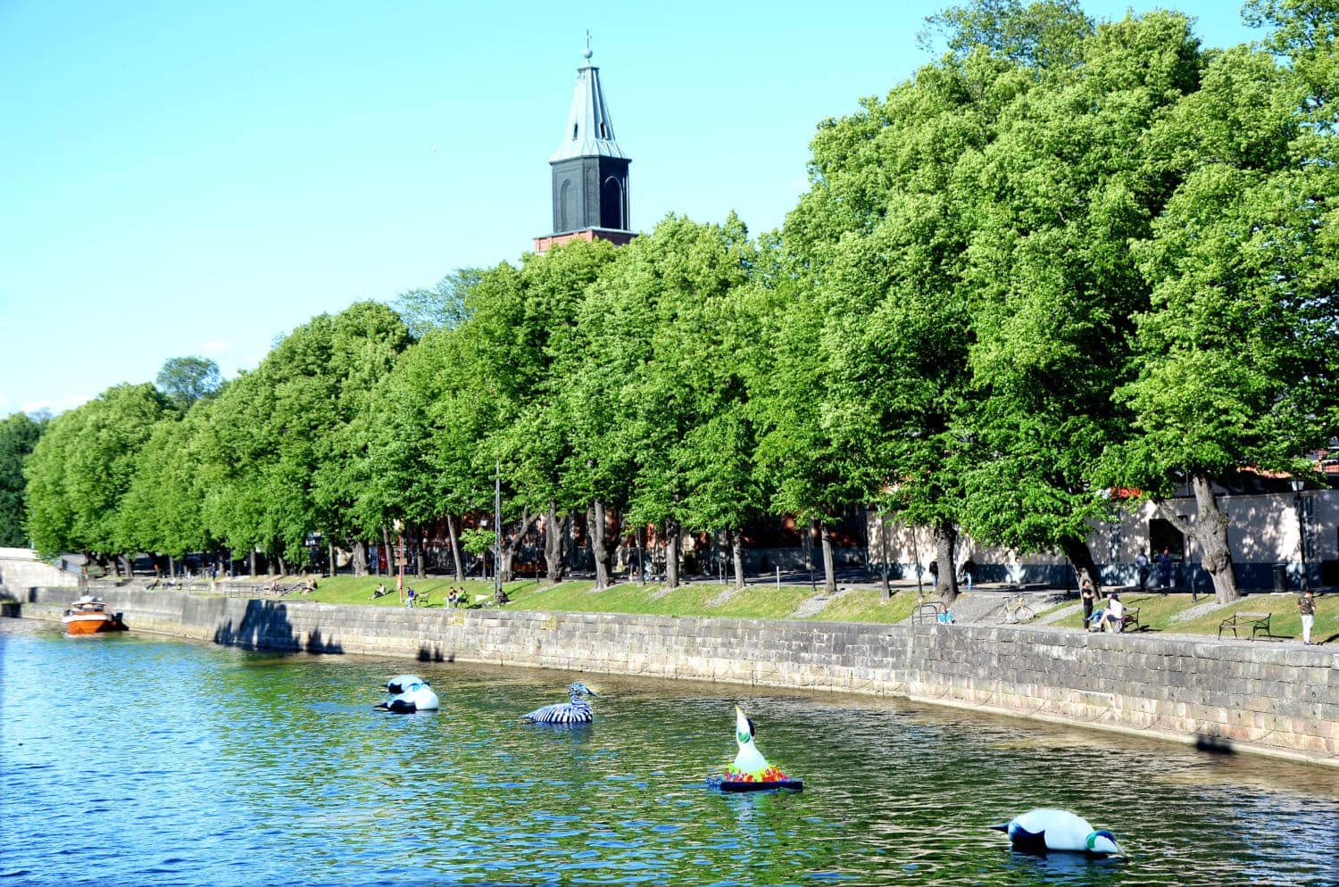 Uferpromenade in Turku, Finnland