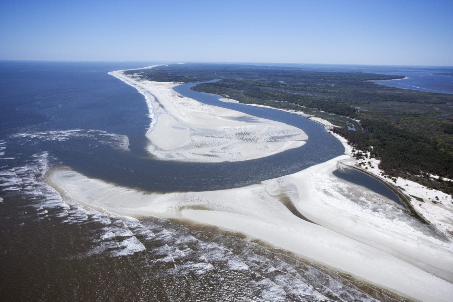 Cumberland Island in Georgia aus Vogelperspektive 