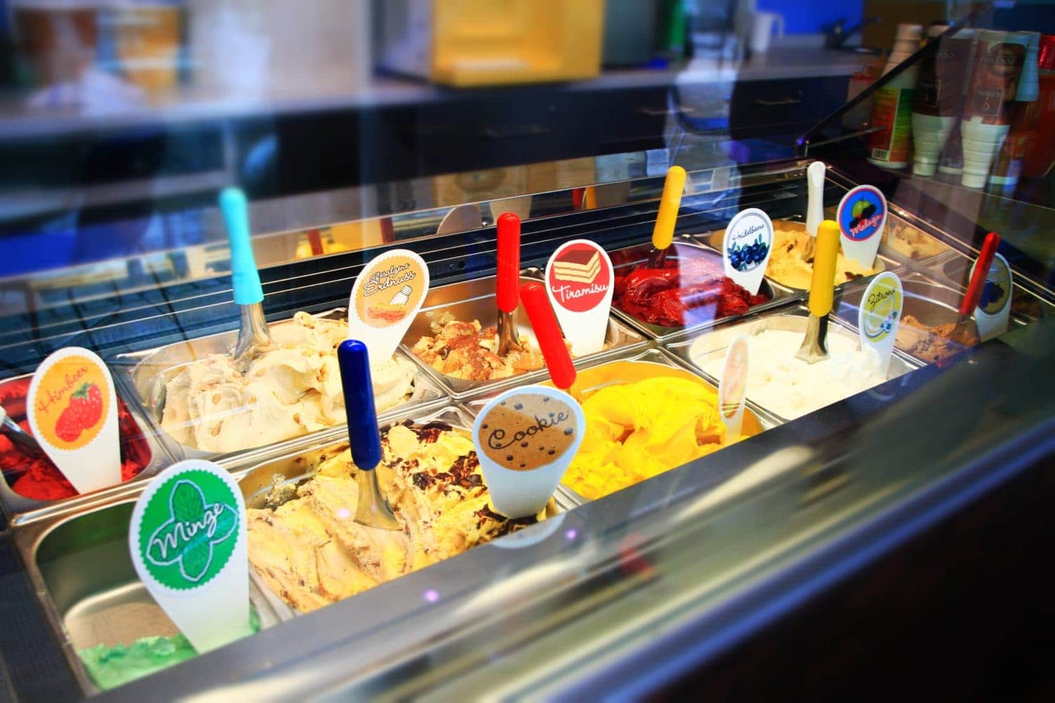 Eissorten der Aroma Bistro und Eisbar