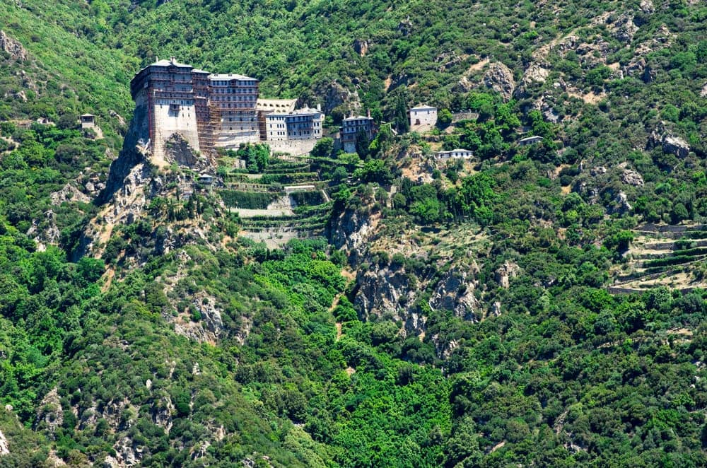 Ein Kloster auf dem Berg Athos