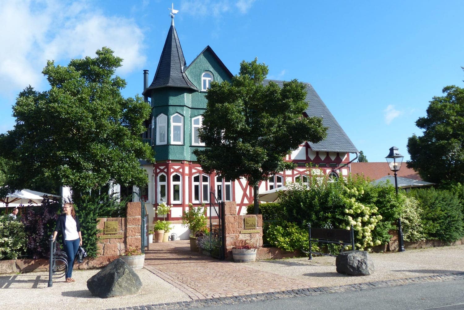 Blick auf das Restaurant Waldschlösschen