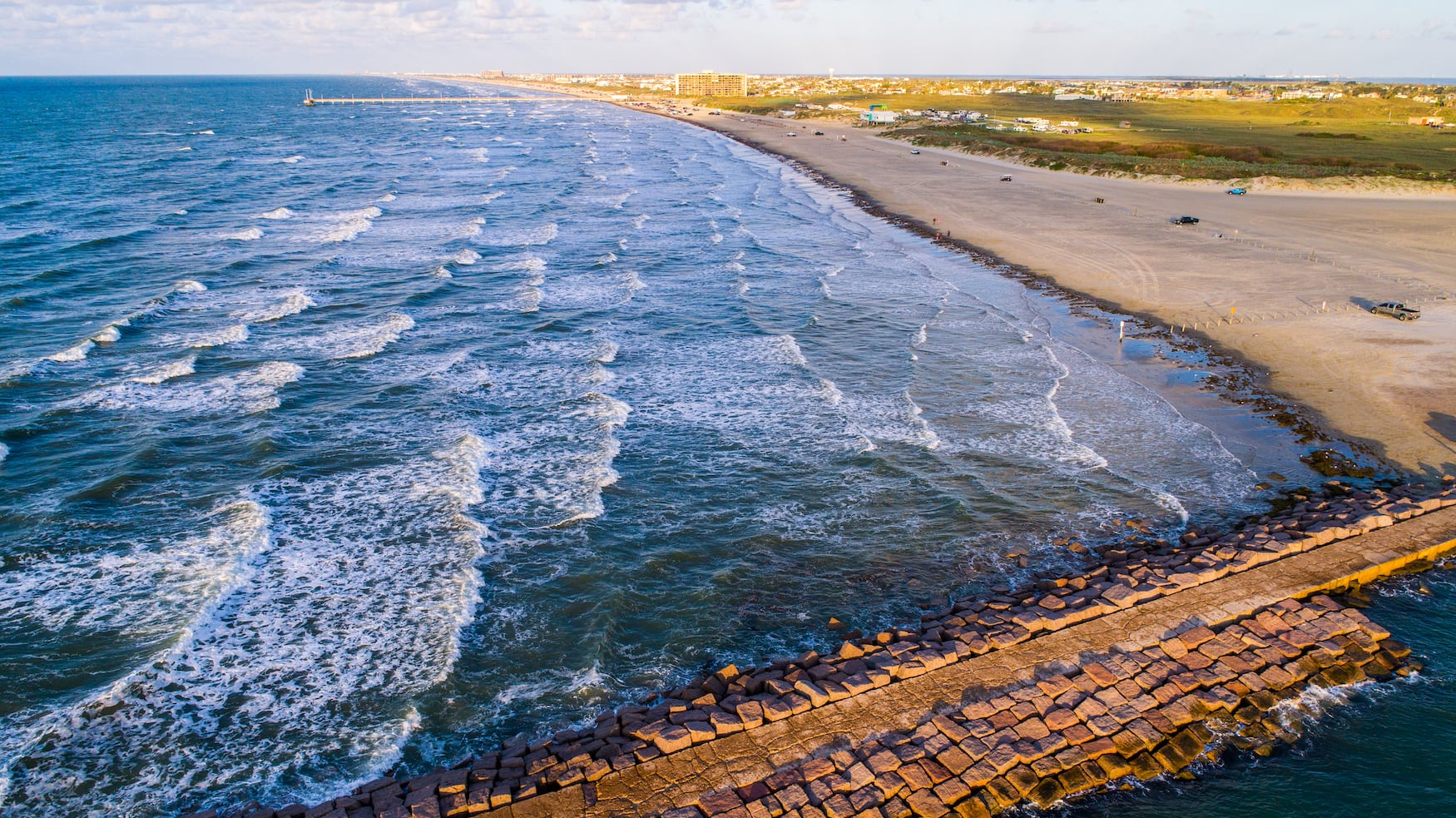 Wellen vor Port Aransas, USA
