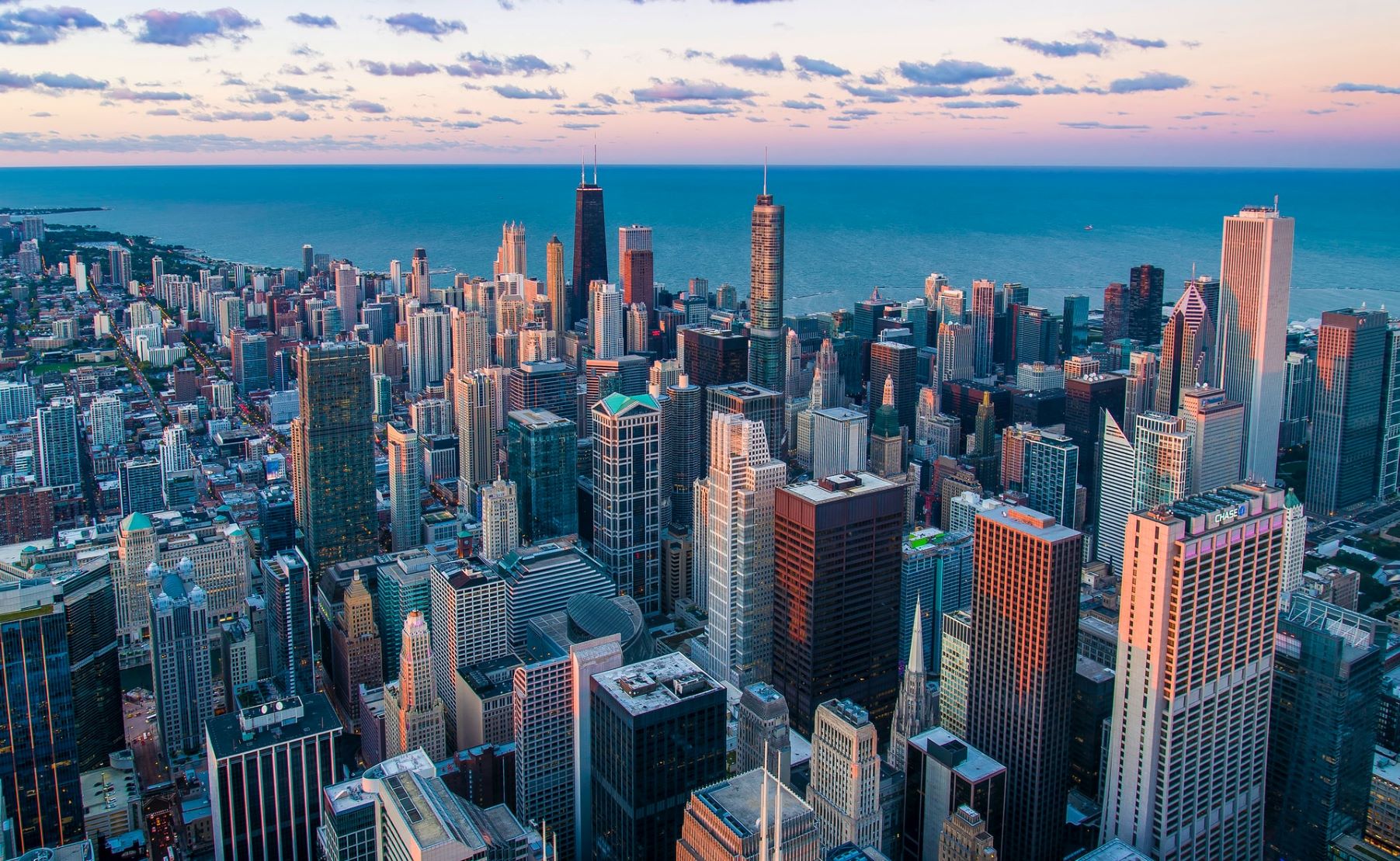 Blick auf die Skyline von Chicago