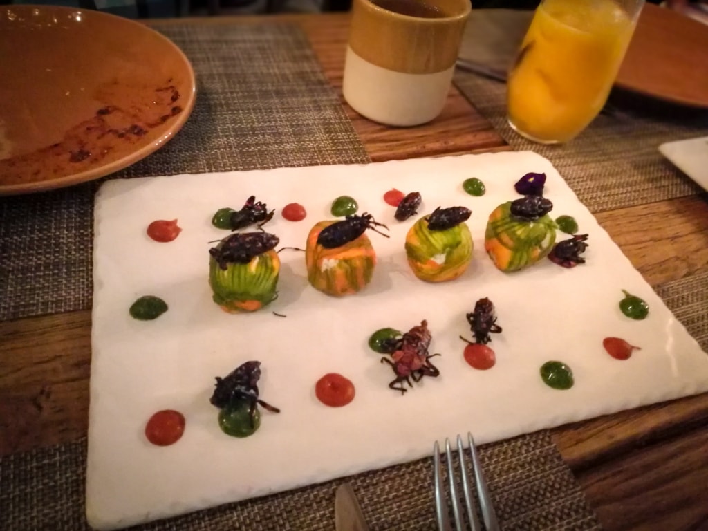 Insektenessen in Mexico City