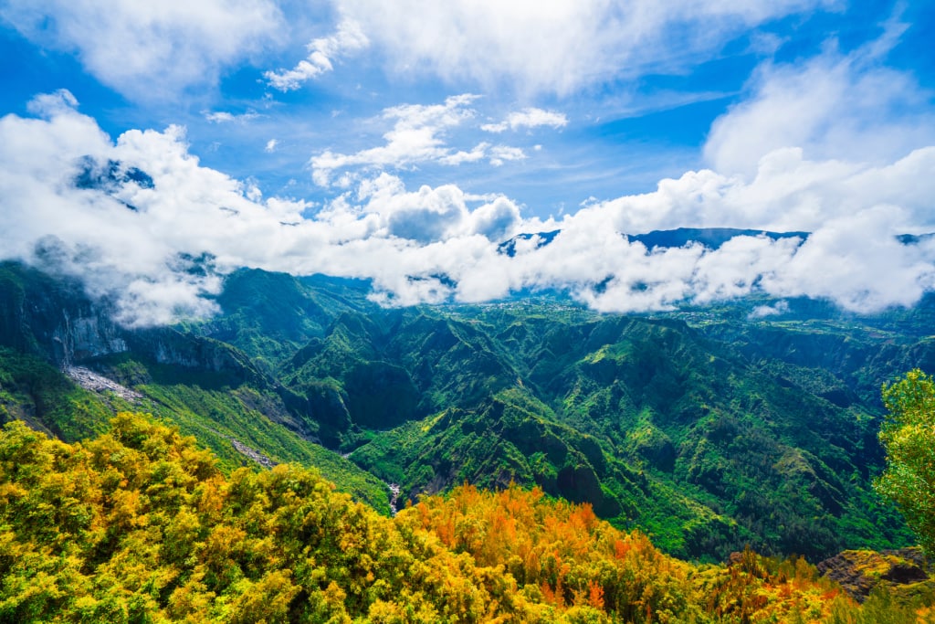 Landschaftsbild auf La Reunion, Frankreich