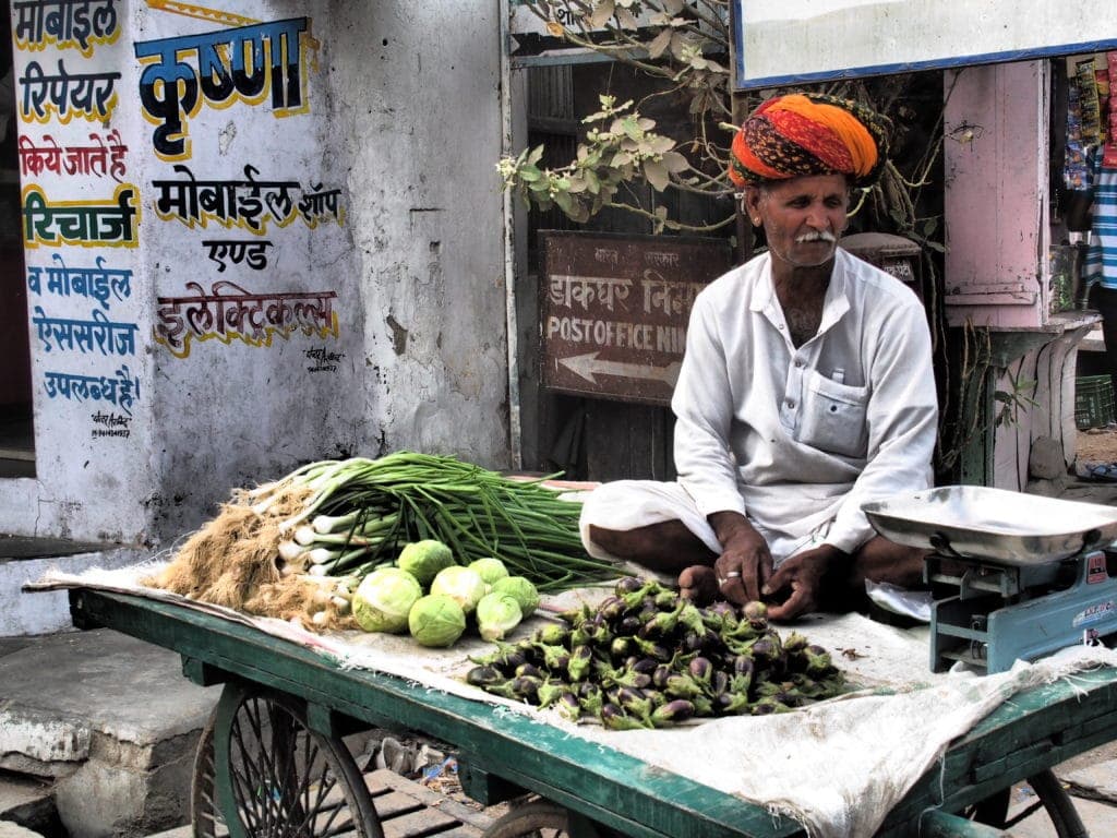 Straßenverkäufer in Rajasthan