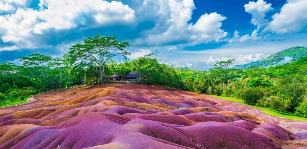 Die Coleurs de Terres - die Farben der Erde - sind eine der Sehenswürdigkeiten auf Mauritius.