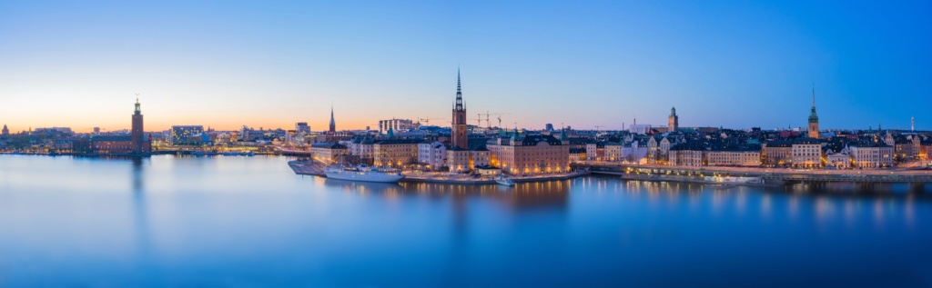 Panoramablick auf die Stockholmer Skyline