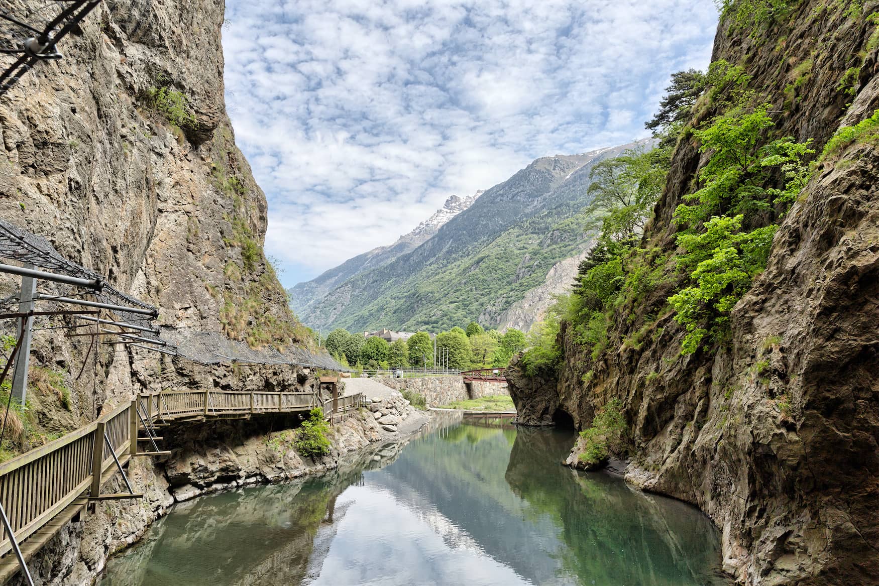 Trient-Schlucht bei Vernayaz in der Schweiz