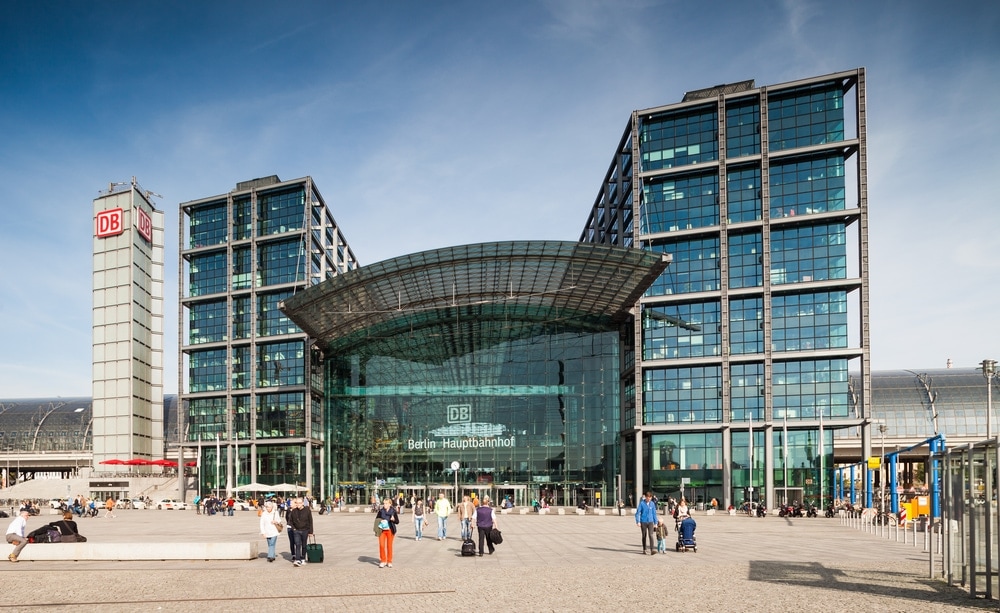 Blick auf den Berliner Hauptbahnhof