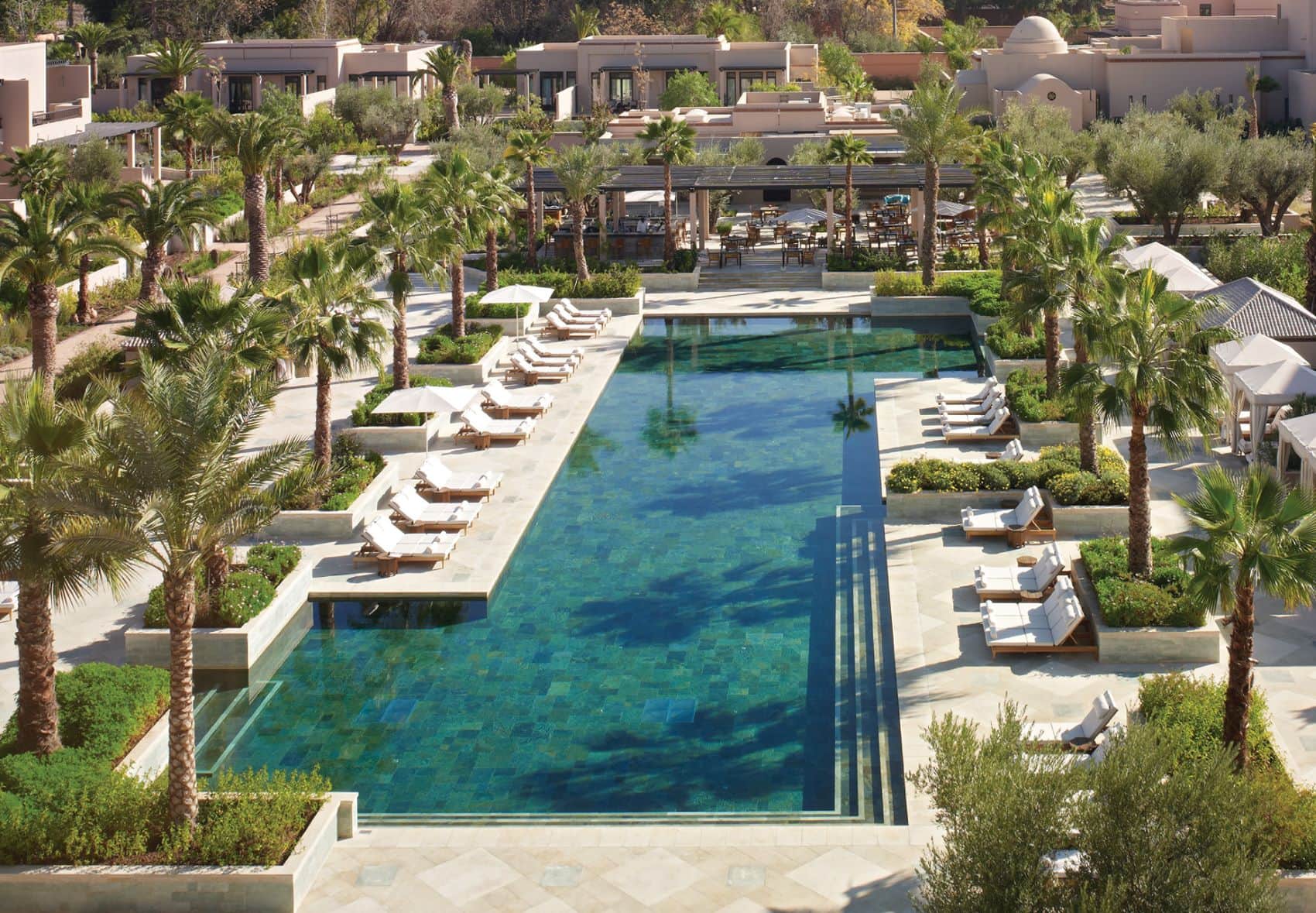 Poolbereich im Four Seasons Marrakesch