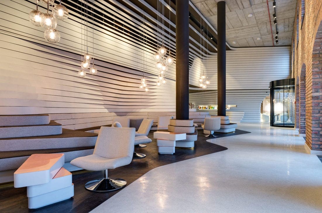 Lobby des Radisson Blu Old Mill Hotel in Belgrad