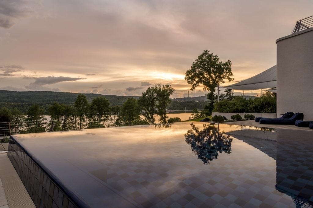 Sonnenuntergang vor der Seezeitlodge