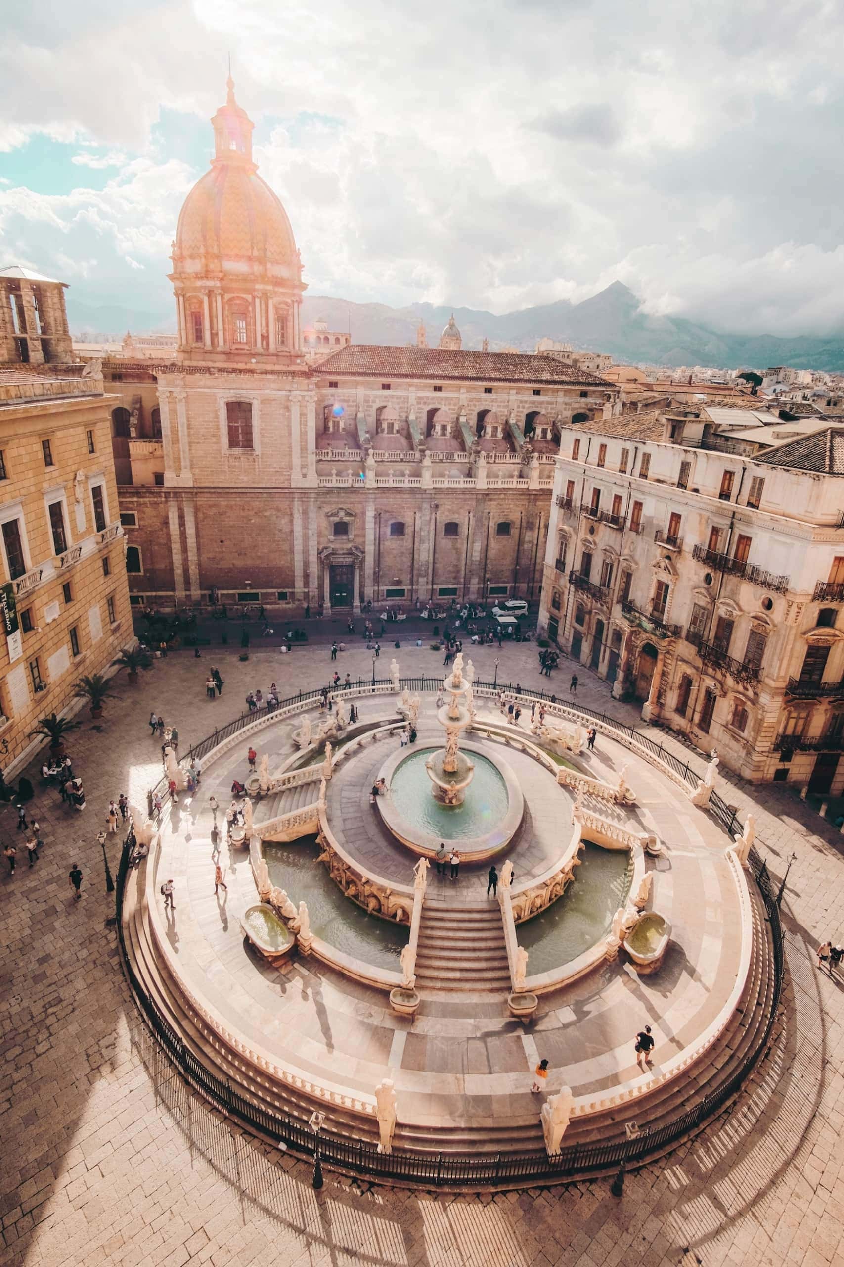 Platz in Palermo, Sizilien
