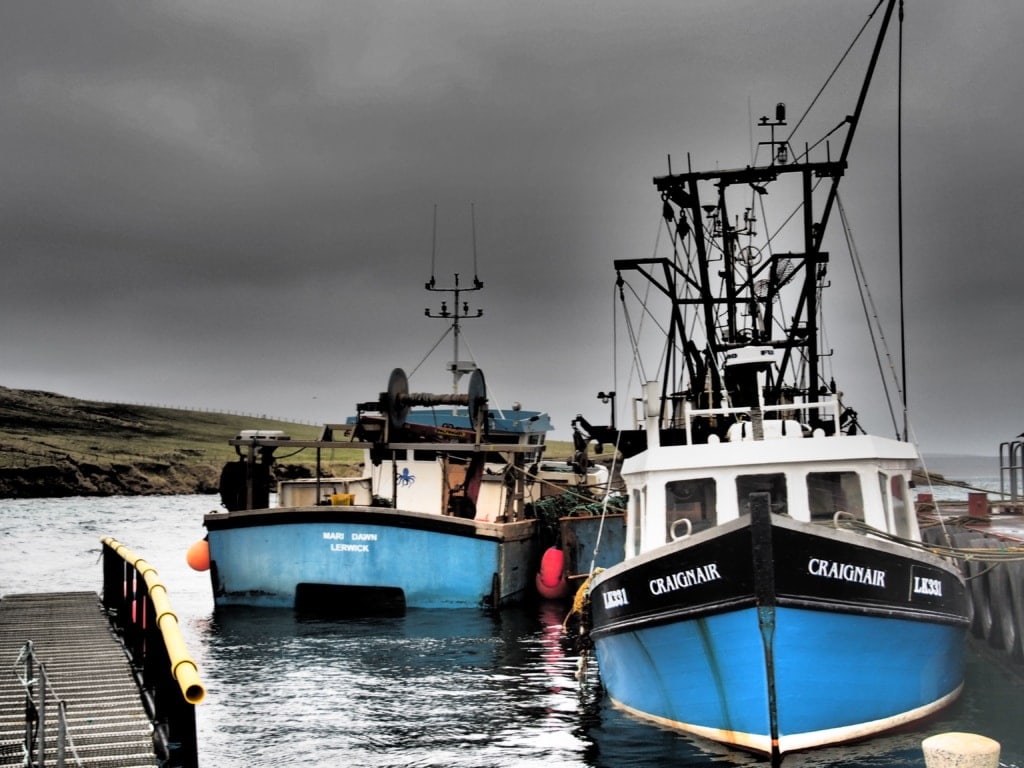 Fischerboote auf Mainland - Shetland