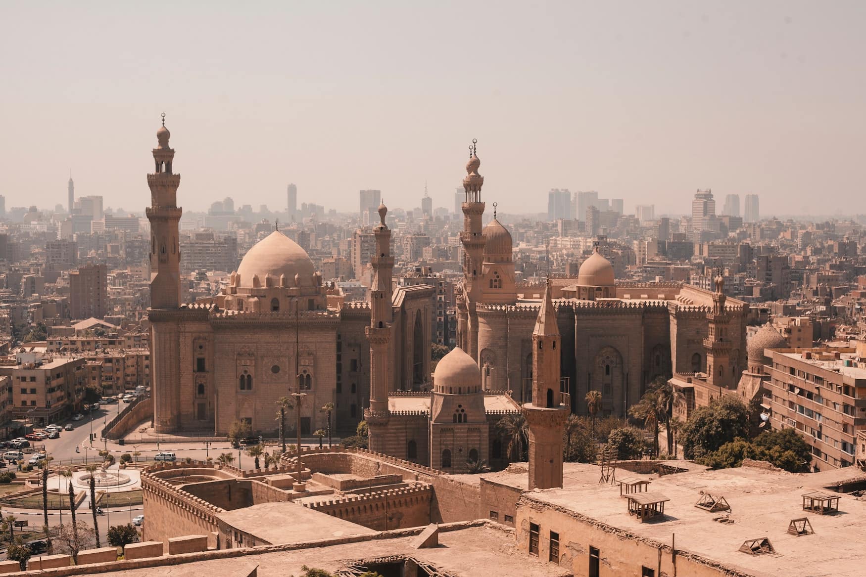 Blick auf Gebäude in Kairo, der Hauptstadt Ägyptens