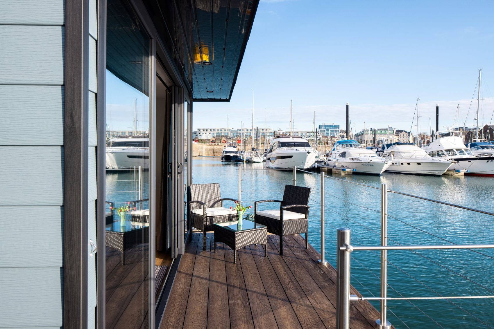 Terrasse in Unterkunft The Shells auf Insel Jersey