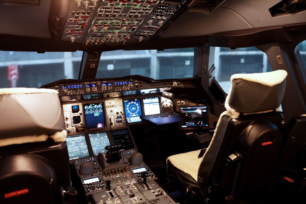 British Airways Flight Training: Innenansicht des Simulators
