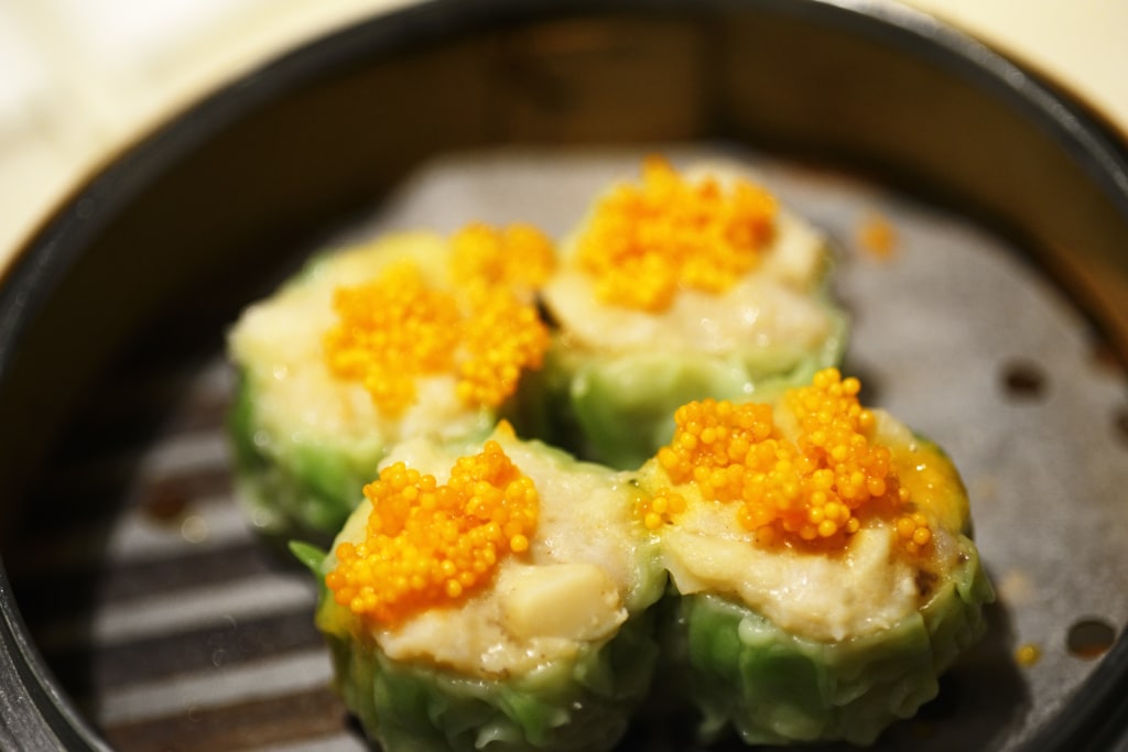 Tipps für Hongkong Crab Roe Pork Dumpling, Dim Sum, Yum Cha Restaurant, Hong Kong, China, Asien