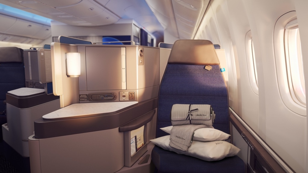 Sitz in der United Polaris Business Class