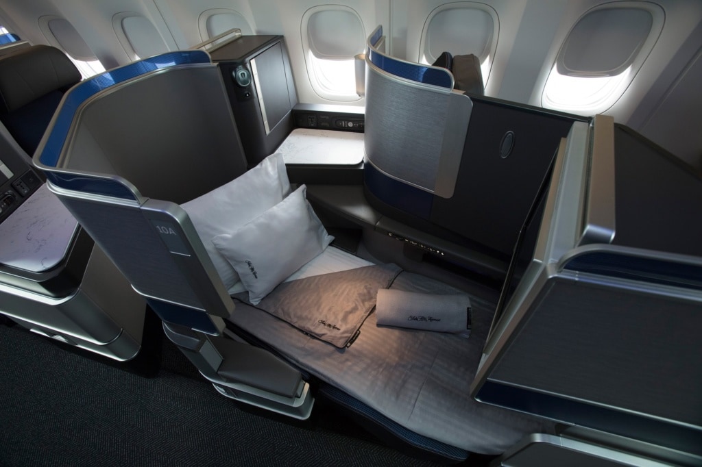 Sitz in der United Polaris Business Class