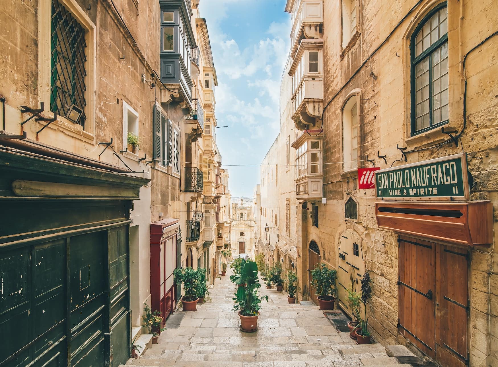 Enge Gassen in der Altstadt von Valletta