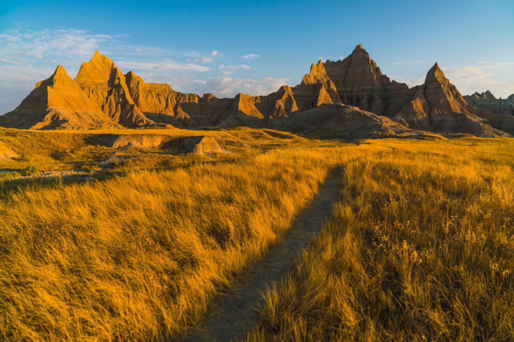 Landschaft im Badlands National Park, South Dakota