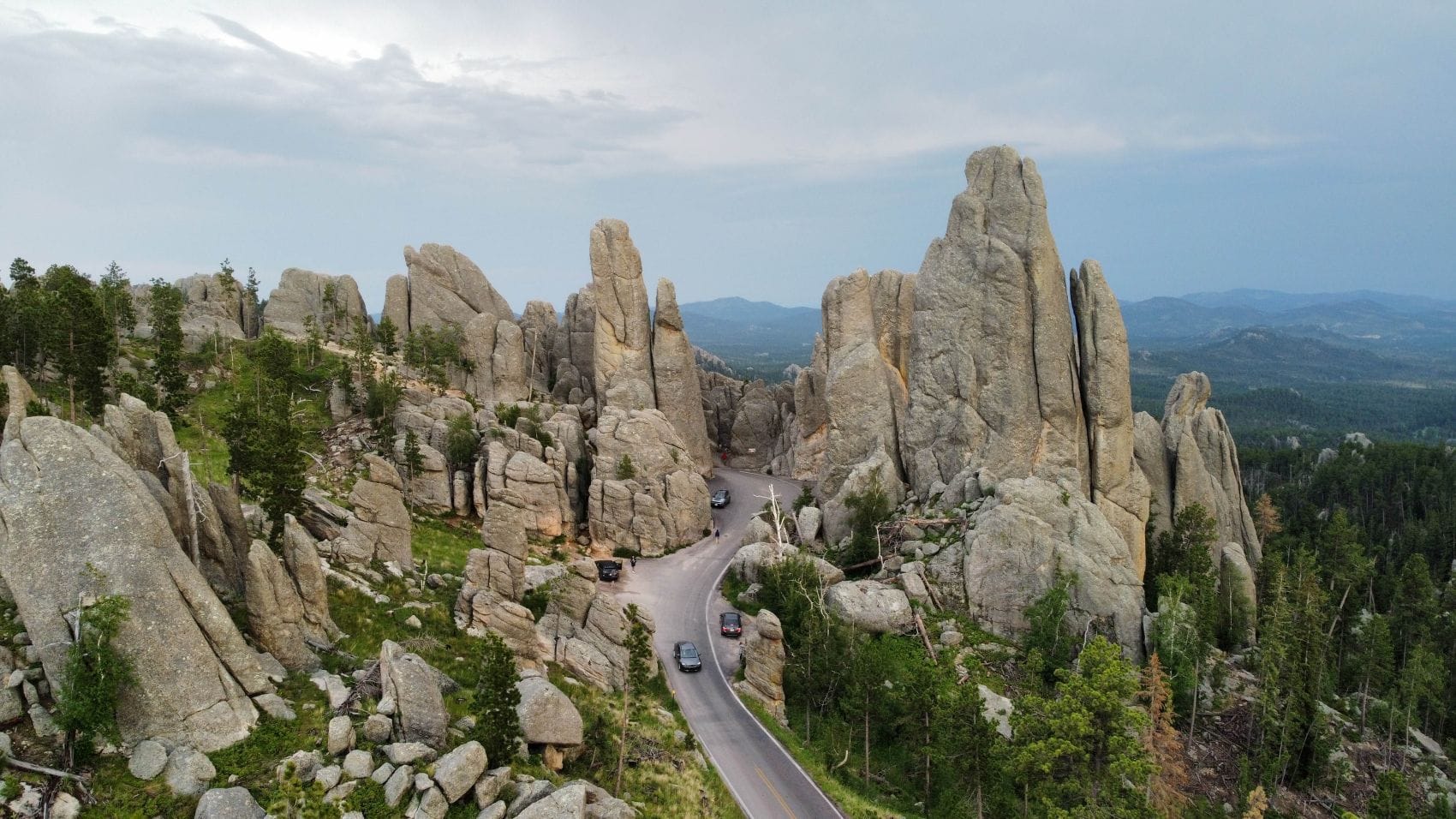 Needles Highway in South Dakota bei Hill City 