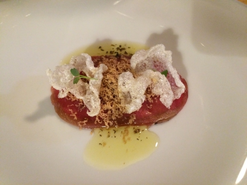Essen im Restaurant Iris in Belgrad, Serbien