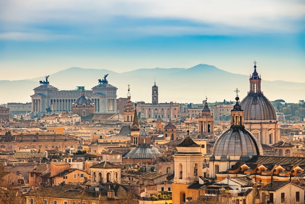 Blick auf Rom vom Castel Sant'Angelo aus