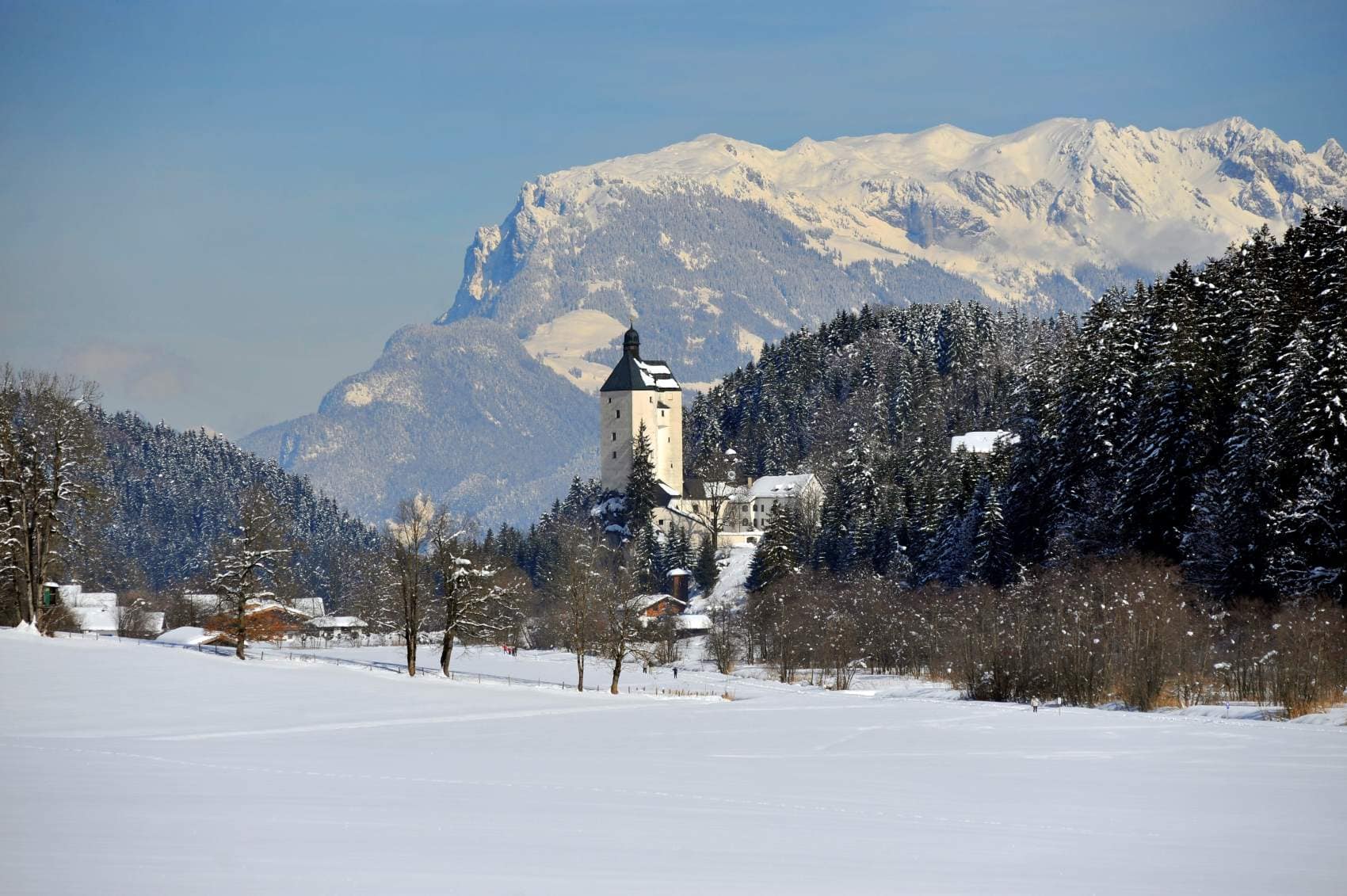 Wallfahrtskirche Mariastein im Winter