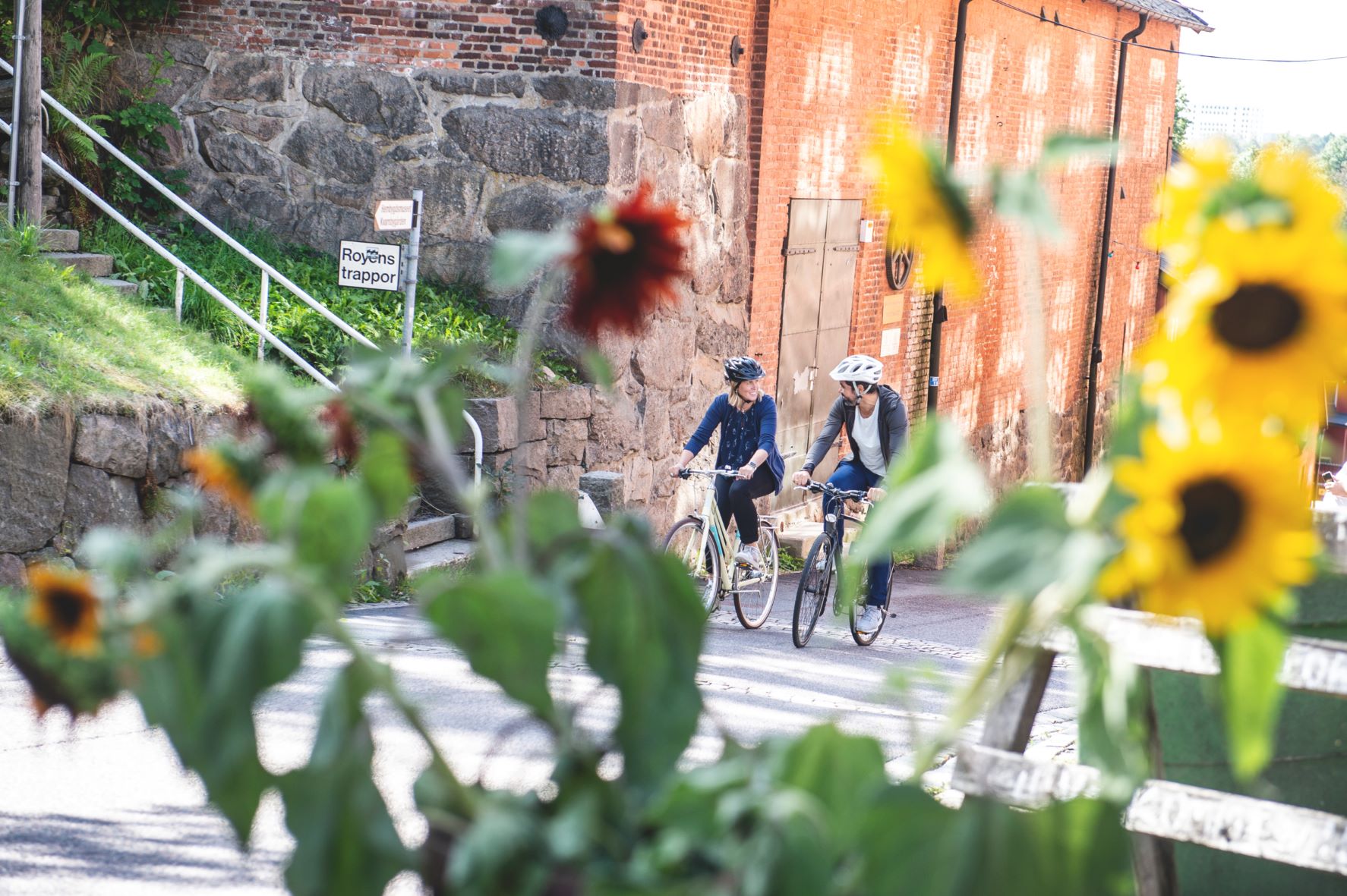 Fahrradfahrer in Schweden