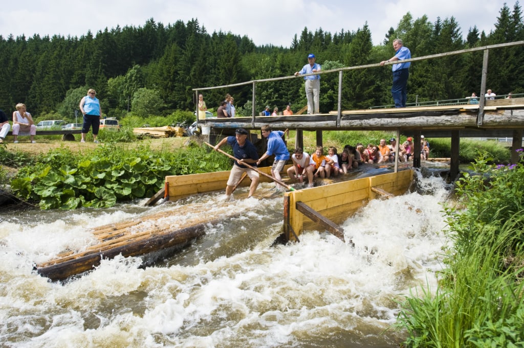 Floßfahrt auf der Wilden Rodach