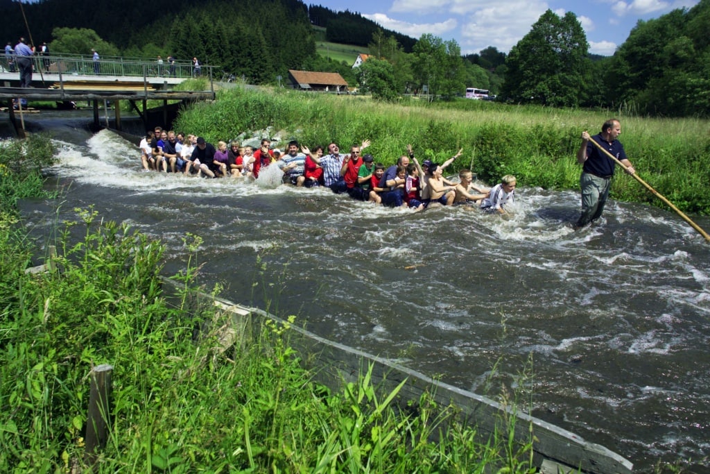 Floßfahrt auf der Wilden Rodach im Frankenwald