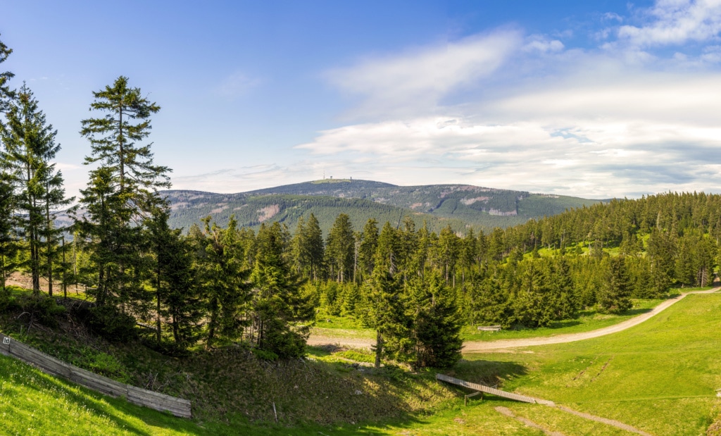 Blick auf den Brocken im Harz
