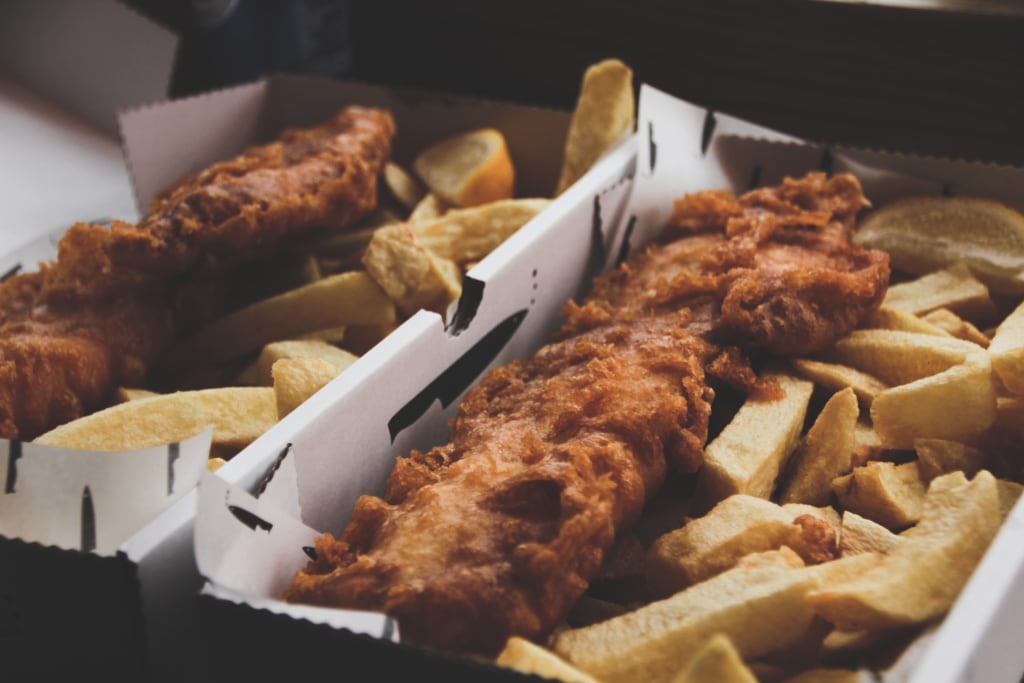 Fish'N'Chips ist ein Muss bei jedem England Besuch, so auch in Newcastle