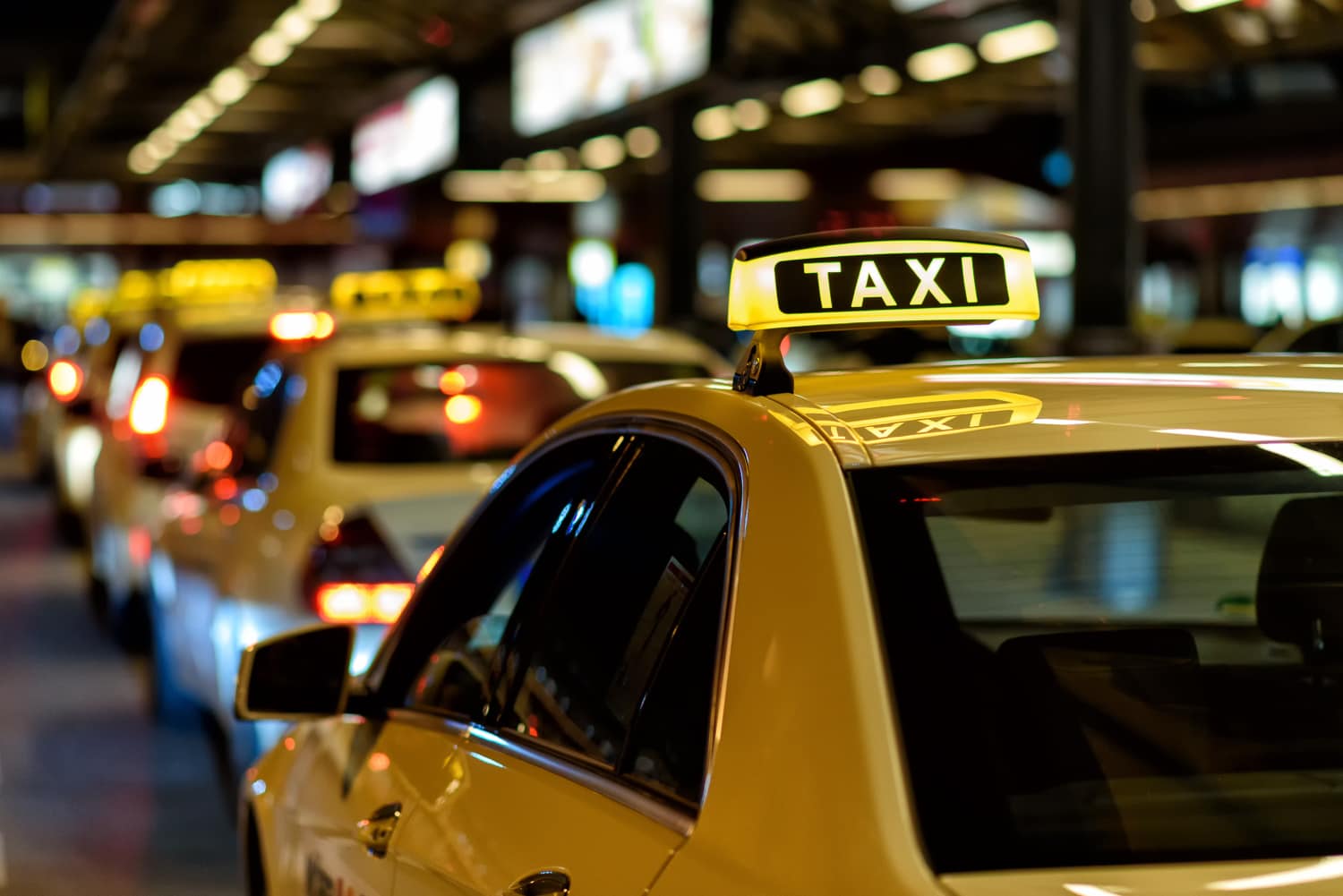Taxis am Flughafen