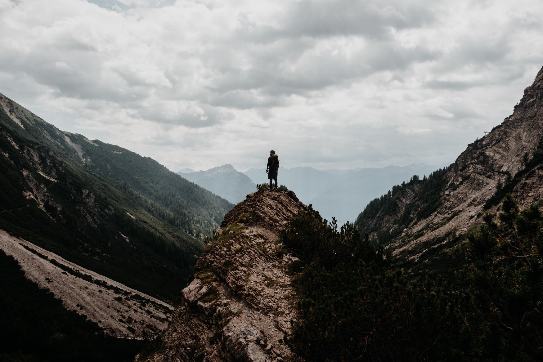 Wanderer in den Bergen in Tirol