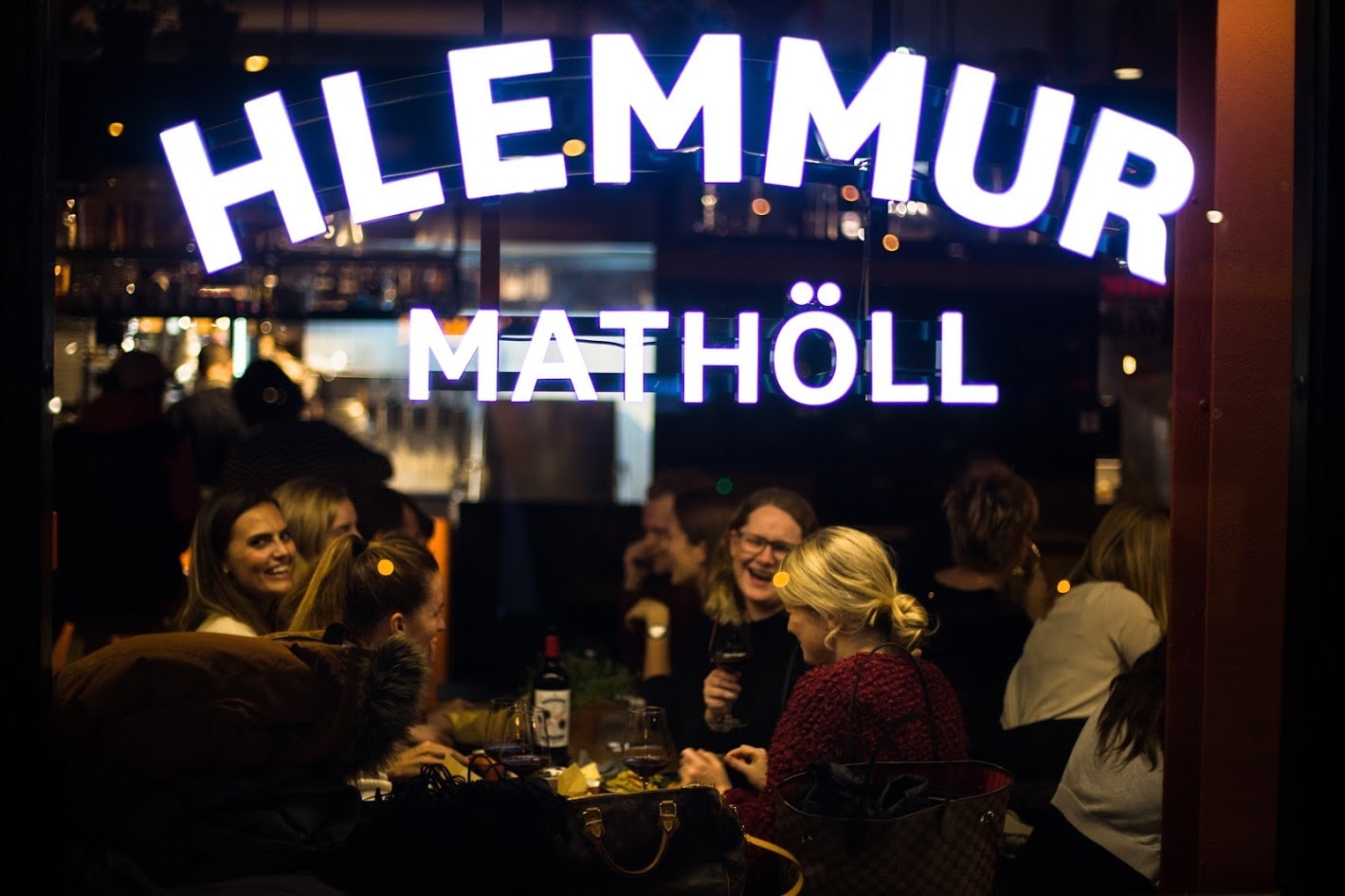 Hlemmur Mathöll Food Hall in Reykjavik, island