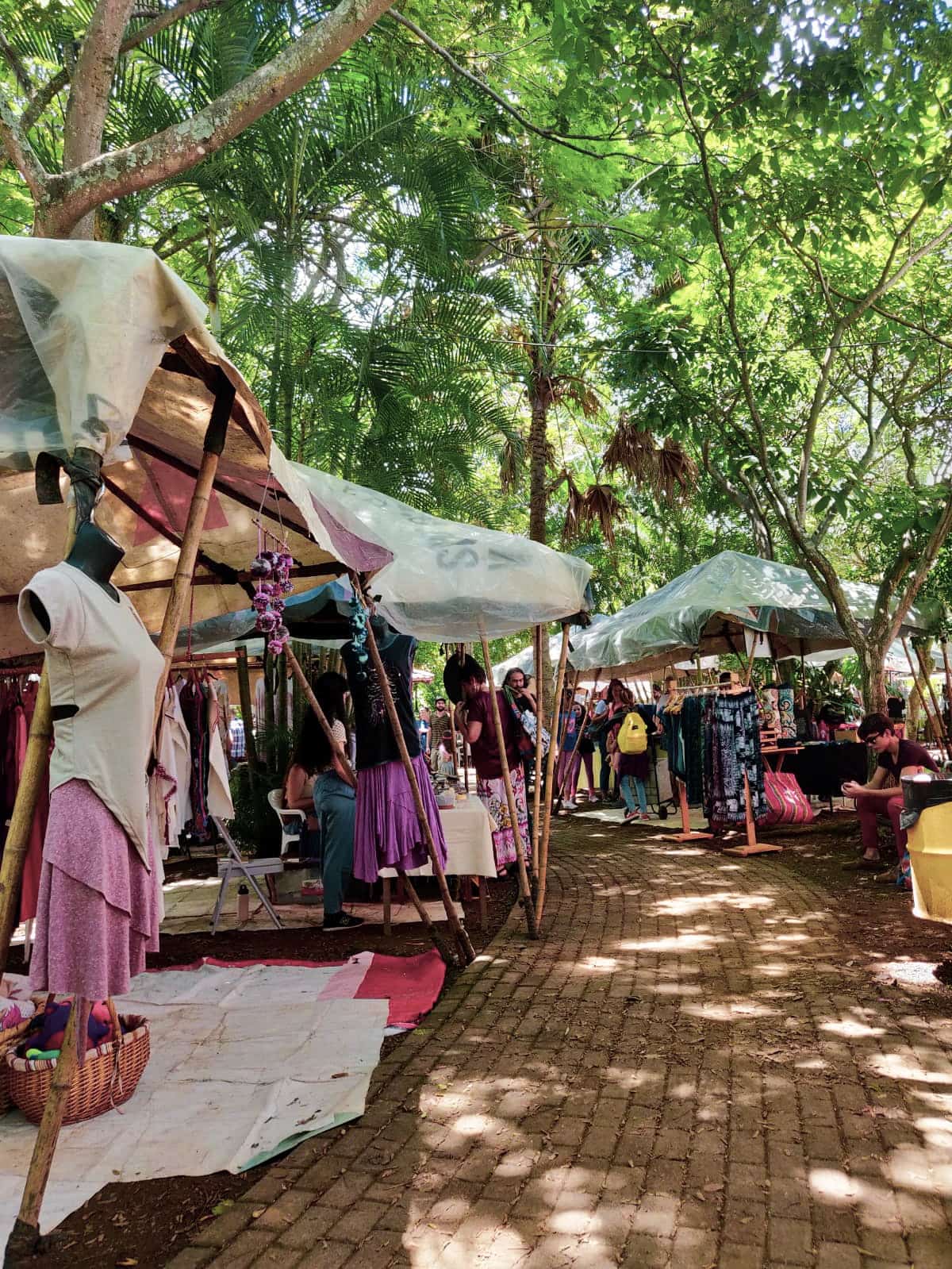 Marktstände auf der Feria Verde in San Jose, Costa Rica