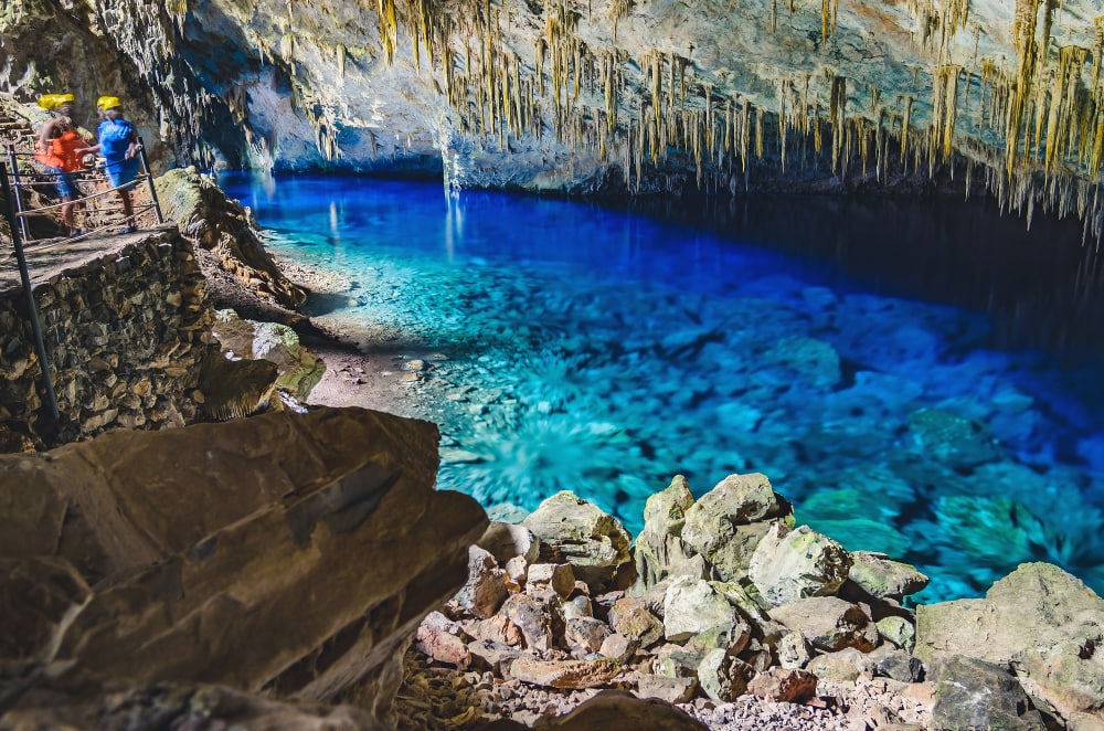 Ort zum Abkühlen: Gruta do Lago Azul