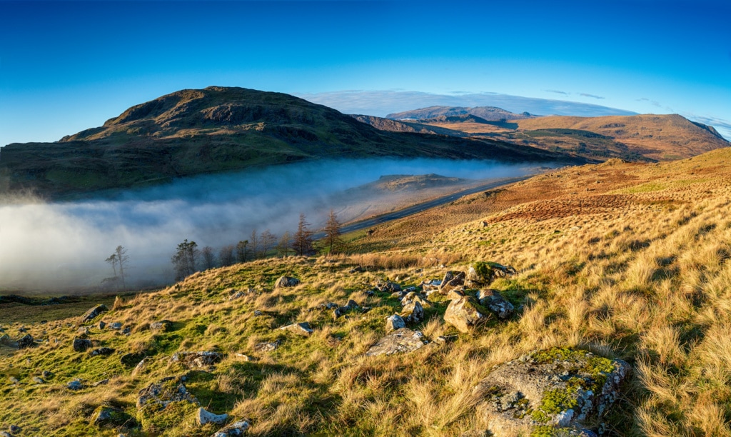 Der Crimes Pass an einem der schönsten Orte in Wales, dem Snowdonia Nationalpark