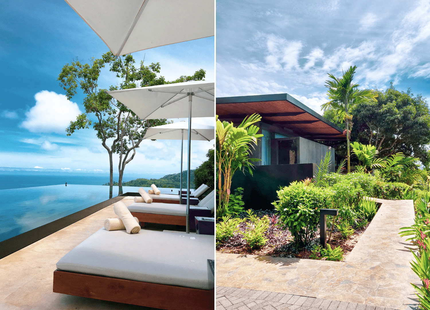 Poolanlage und Villen im Kira in Uvita, Costa Rica