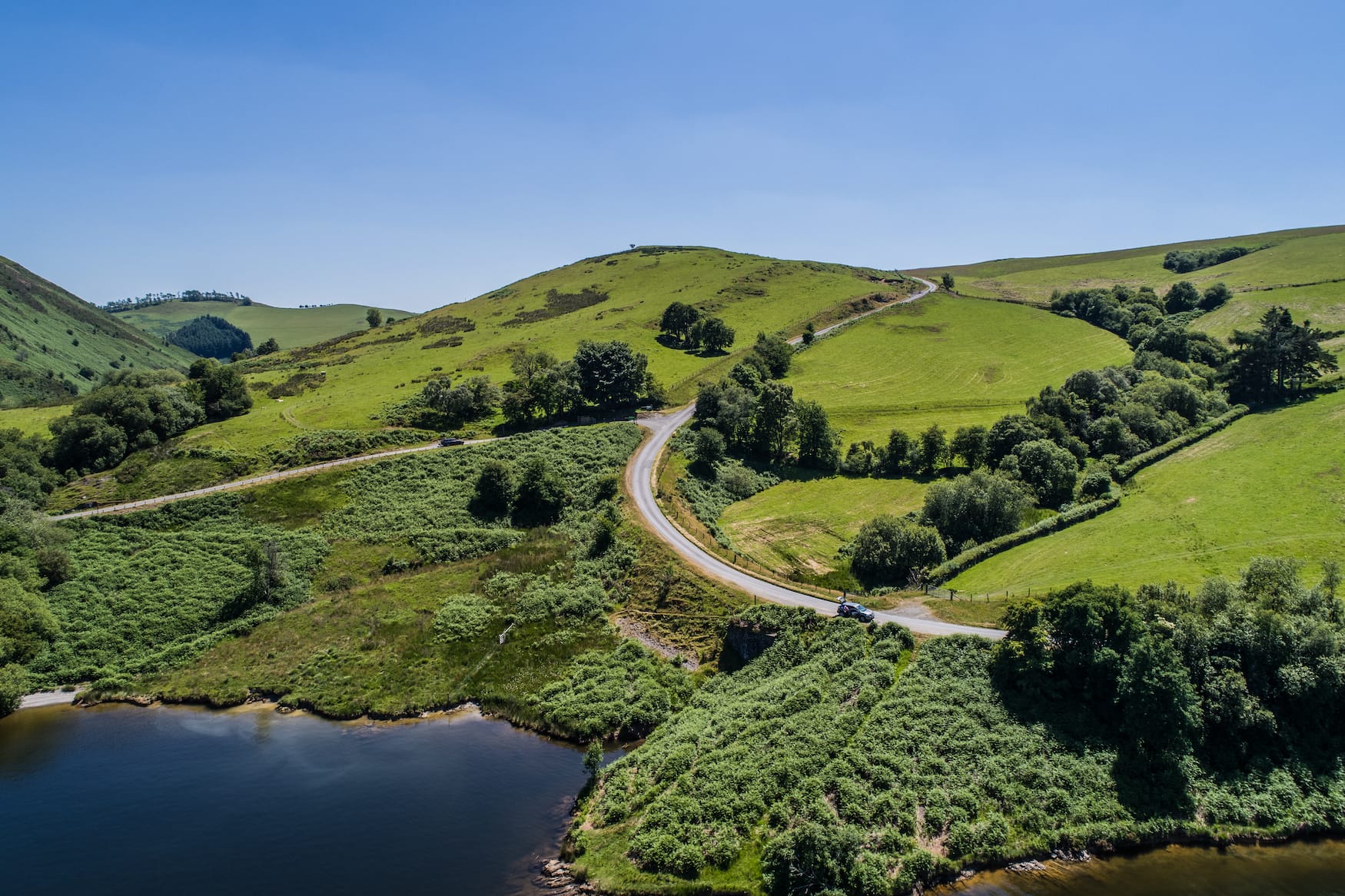 Schöne Orte in Wales: Der Llyn Clywedog Dam in Llanidloes