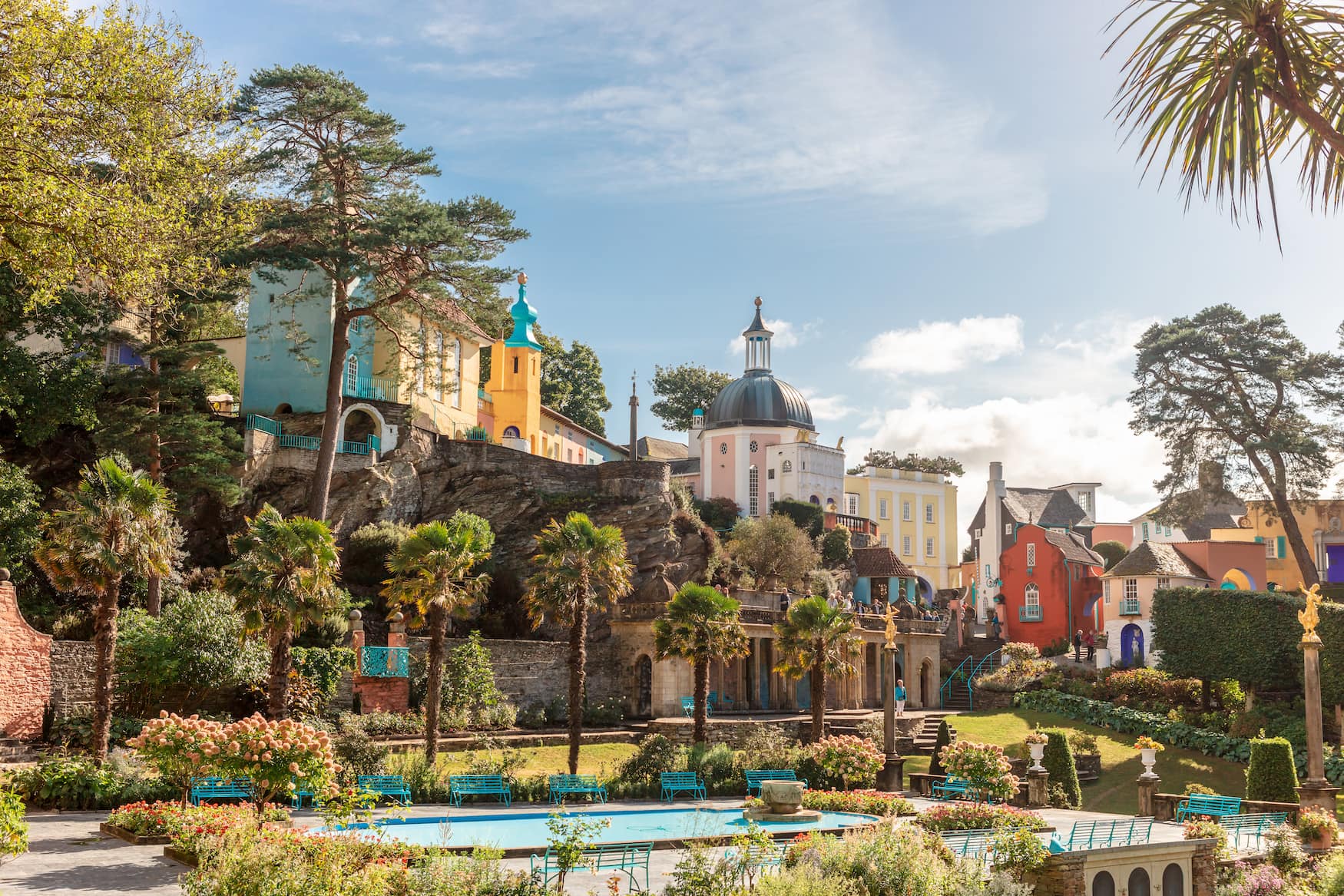 Schöne Orte in Wales: Portmeirion, ein italienisches Dorf