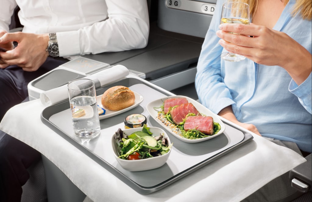 Essen in der BizClass bei Eurowings