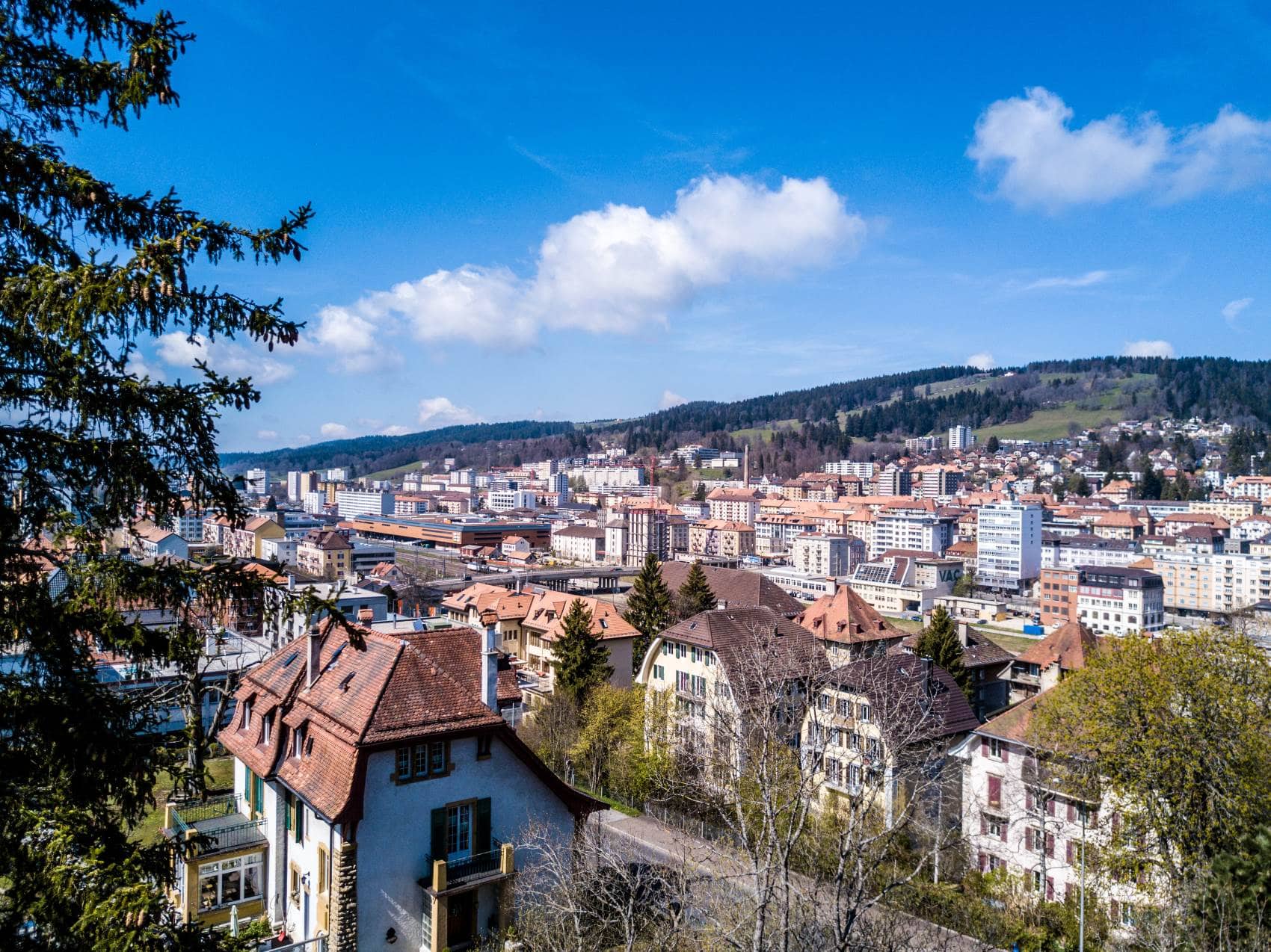 Stadtpanorama von La de Chaux de Fonds