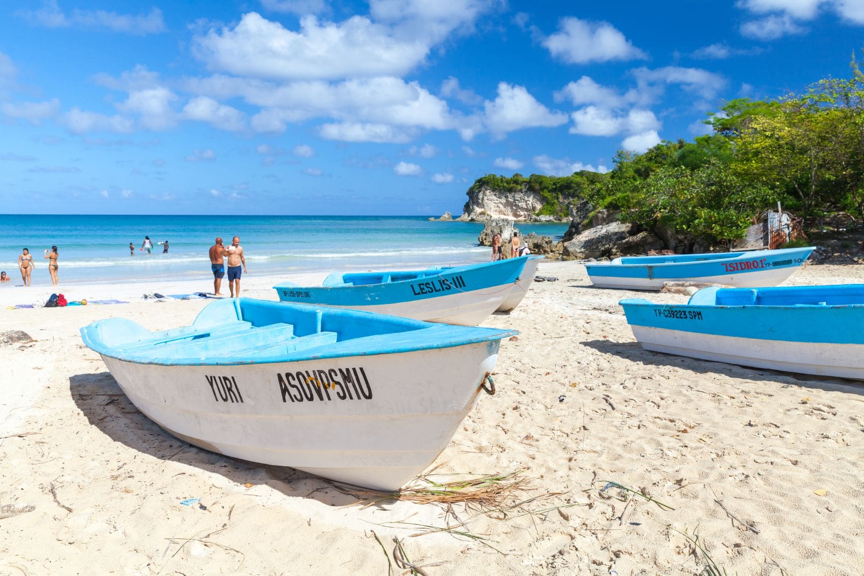 Boote am Macao Beach in der Dominikanischen Republik 